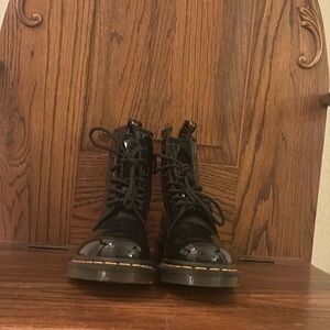 Doc Martens Black‎ 1460 W Combat Boots Glossy